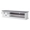 Homeroots 71in Classic White and Black Entertainment Unit with Two Drawers 397710 - alternate 7