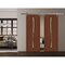 Sartodoors Modern Double Barn Door 84 x 84 inches, BASIC 3002 Walnut Franko, 14FT Silver Rail Track Set, Sol BASIC3002DB-S-GOFR-8484 - alternate 4