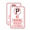 Signmission No Parking Prohibido Estacionar No Parking Symbol, 12'' X 18'' 2 Signs, Heavy Gauge Aluminum, 2PK A-1218-2PACK-23598 - alternate 1