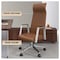 Leisuremod Aleen High-Back Office Chair in Upholstered Leather and Iron Frame with Swivel and Tilt, Dark Brown AOT19DBRL - alternate 8