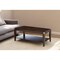 Homeroots Dark Brown Solid Wood Coffee Table With Shelf 286039 - alternate 5
