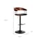 Homeroots Black Faux Leather And Metal Swivel Adjustable Height Bar Chair 534462 - alternate 7