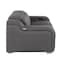 Homeroots 76in Dark Gray and Silver Italian Leather Power Reclining Loveseat 633749 - alternate 7