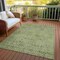Homeroots 3' X 5' Artichoke Green Geometric Washable Indoor Outdoor Area Rug 607464 - alternate 6