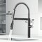 Vigo Edison Pro Single Handle Pull-Down Kitchen Faucet in Stainless Steel/Matte Black VG02052STMB - alternate 6