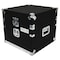Deejay Led Slant Rack Drive Tour Case 4U-Space Amplifier Side 10U-Space Mixer Side w/Black Carpeted Exterior TBH4U10SLANTWOOD - alternate 2