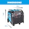 Pulsar Inverter Generator, Gasoline, Propane, Natural Gas, Recoil, Electric, Remote Start, 120V/240V PG105TiSRCO - alternate 8