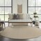 Homeroots 8' Natural And Light Brown Round Geometric Indoor Outdoor Area Rug 552338 - alternate 7