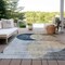 Homeroots 5' X 8' Sky Blue Brown And Beige Geometric Washable Indoor Outdoor Area Rug 604948 - alternate 4