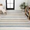 Jonathan Y Janus Classic Coastal Ticking Stripe Reversible Machine-Washable Cream/Navy 8 ft. x 10 ft. Area Rug SVH104A-8 - alternate 5