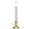 Xodus 8'' H.x1.75'' D. Brass Finish Base Plug In Candle W/6 Hour Repeating Timer & Replaceable LED C7 Bulb AC1128 - alternate 1