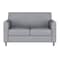 Flash Furniture HERCULES Diplomat Gray LeatherSoft Loveseat with Clean Line-Stitched Frame and Chrome Legs BT-827-2-GY-CHR-GG - alternate 7