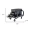 Homeroots 13" Black Multi-Tier Steel Rolling Cabinet With Lid 714600 - alternate 6