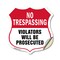 Signmission No Trespassing Shield Sign Violators Wil, 18 Inch X 18 Inch, Vinyl Decal SHI-D-18-418 - alternate 1