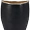 Homeroots 10" Black And Gold Cast Aluminum Oval Table Vase 565459 - alternate 6