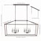 Jonathan Y Oria 46" 8-Light Iron Farmhouse Industrial Lantern LED Pendant, Oil Rubbed Bronze/Faux Wood JYL1324A - alternate 9