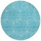 Homeroots 8' Aqua And Ivory Round Geometric Washable Indoor Outdoor Area Rug 614049 - alternate 1