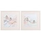 Homeroots Set Of Two Spring Branch Birds Distressed White Framed Wall Art, 2PK 649300 - alternate 1