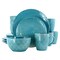 Elama Aqua Lily 16 Piece Luxurious Stoneware Dinnerware with Complete Setting for 4 EL-AQUALILY - alternate 8