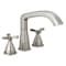 Delta Stryke Three Hole Roman Tub Trim, 11in, Lumicoat Stainless T27766-SS-PR - alternate 2