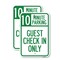 Signmission Guest Check in Only Choose Your Limit Minute Parking, 12'' X 18'', Heavy Gauge Aluminum, 2PK A-1218-2PACK-23932 - alternate 1