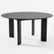 Homeroots 58" Black Solid Wood Round Top Dining Table 712183 - alternate 3