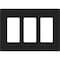 Lutron Designer Wall Plates, Number of Gangs: 3 Gloss Finish, Black CW-3-BL - alternate 1