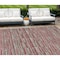 Homeroots 9' X 12' Red Beige And Copper Striped Washable Indoor Outdoor Area Rug 587936 - alternate 1