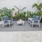 Leisuremod Walbrooke Modern White Patio Conversation With Square Fire Pit & Tank Holder, Navy Blue WW-27-20-57-31-NBU - alternate 7