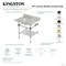Kingston Brass 30-Inch Carrara Marble Console Sink with Acrylic Legs and Shelf, 8-Inch, 3-Hole KVPB3030MASQB0 - alternate 2