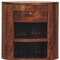 Homeroots 22" Chestnut Solid Wood Round One Drawer Nightstand 722569 - alternate 3