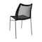 Flash Furniture HERCULES Black Stack Chair with Air-Vent Back, Non-Sled Base and Black Powder Coated Metal Frame RUT-NC498-BK-GG - alternate 6