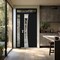 Vdomdoors Aluminum Door Cynex 6116 Black Entry Steel Metal Modern Painted W36+16xH80+14 Left Inswing CYNEX6116EXD-BLK-W36+16xH80+14-LH-I - alternate 3