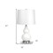 Homeroots 21" White Glass Gourd Table Lamp With White Drum Shade 524405 - alternate 5