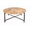 Homeroots 32" Brown and Charcoal Genuine Marble Round Coffee Table 632673 - alternate 7