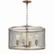 Jonathan Y Pen 4-Light 20" Iron Adjustable Industrial Mesh LED Pendant, Gold JYL6703A - alternate 1