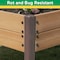 Miracle-Gro 2 x 4 x 2.3 ft Wrangler Brown/Cedar Wood Raised Garden Planter With Shelf MGWRPS2428 - alternate 10