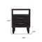 Homeroots 24" Brown Solid Wood Two Drawer Nightstand 719630 - alternate 6