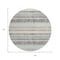 Homeroots 8' Black And Silver Round Striped Washable Indoor Outdoor Area Rug 632199 - alternate 5