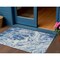 Homeroots 3' X 5' Navy Blue And Ivory Abstract Washable Indoor Outdoor Area Rug 614293 - alternate 1