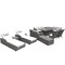 Homeroots Twelve Piece Outdoor Gray Wicker Multiple Chairs Seating Group Fire Pit Included with White Cushions 479112 - alternate 1
