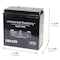 Zoro Select Sealed Lead Acid Battery, 6VDC, 6.43" H 40560 - alternate 7