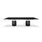 Homeroots 180" Black Marble Double Pedestal Base Dining Table 488517 - alternate 1