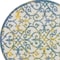 Homeroots 5' Ivory Blue And Yellow Round Trellis Indoor Outdoor Area Rug 546805 - alternate 6
