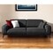 Homeroots 90" Dark Gray Linen Sleeper Sofa And Toss Pillows With Silver Legs 485605 - alternate 4