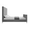 Homeroots Gray Solid Wood Queen Upholstered Velvet Bed 544766 - alternate 9