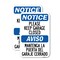 Signmission Please Keep Garage Closed Mantenga La Puerta Del Garaje, 18'' X 24'', Heavy Gauge Aluminum, 2PK A-1824-2PACK-23289 - alternate 1