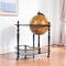 Homeroots 32in Brown Solid Wood Oval Rolling Bar Cart With Wine Storage 364353 - alternate 7