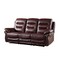 Homeroots 90" Burgundy Faux Leather Reclining Sofa With Black Legs 329426 - alternate 3