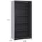 Atlantic Metal Bookcase, Steel, 5 Shelf, Black, 72HX36W BA40361872-09 - alternate 4